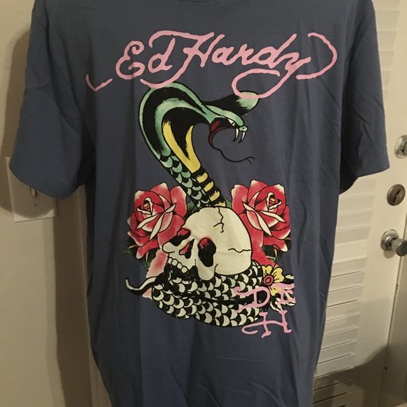 Ed Hardy Serpent & Skull XL Gray T Shirt XL  Box TS1 - Picture 10 of 10